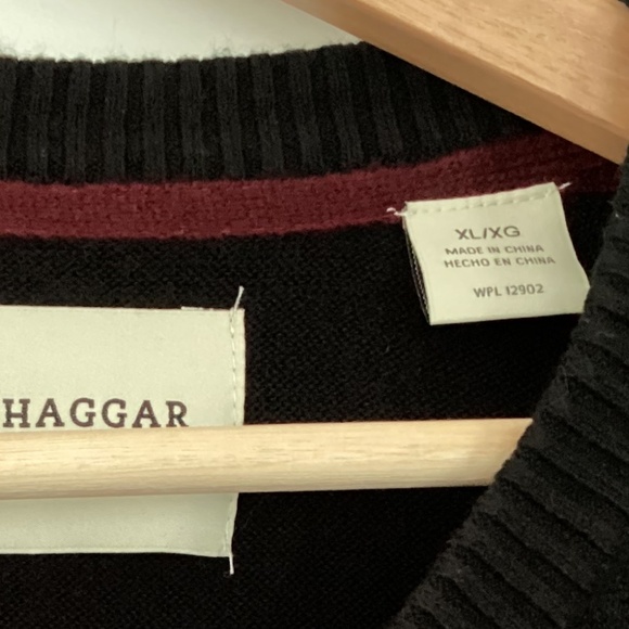 Men’s XL Sweater Bundle | Haggar Brown + Black V-Neck Knit Pullovers - Picture 8 of 11